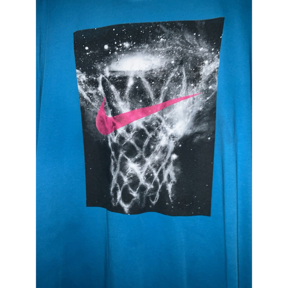 Nike Dri-Fit Basketball Hoop in Space Blue Graphic T-Shirt Men's Size XL - Picture 4 of 9
